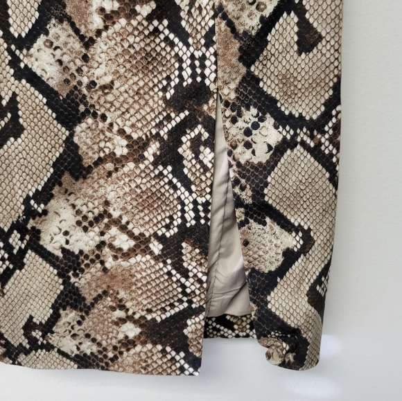 Altuzarra Target Snake Print Pencil Skirt Brown 12 - Picture 4 of 8